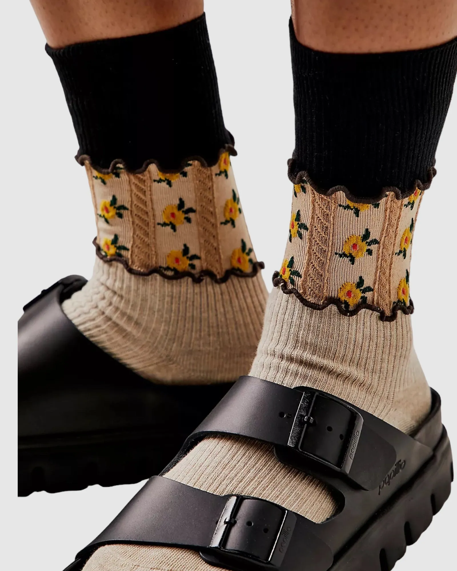 La Boheme Socks - Black/Ivory