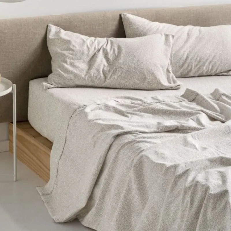 Linen House Sally Taupe Flannelette Winter Sheet Set