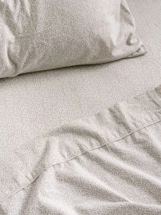 Linen House Sally Taupe Flannelette Winter Sheet Set