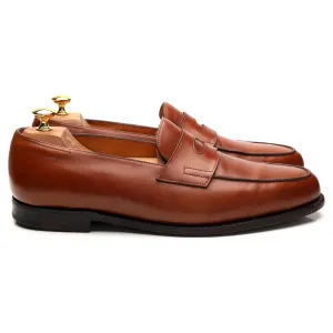 'Lopez' Tan Brown Leather Loafers UK 11 E