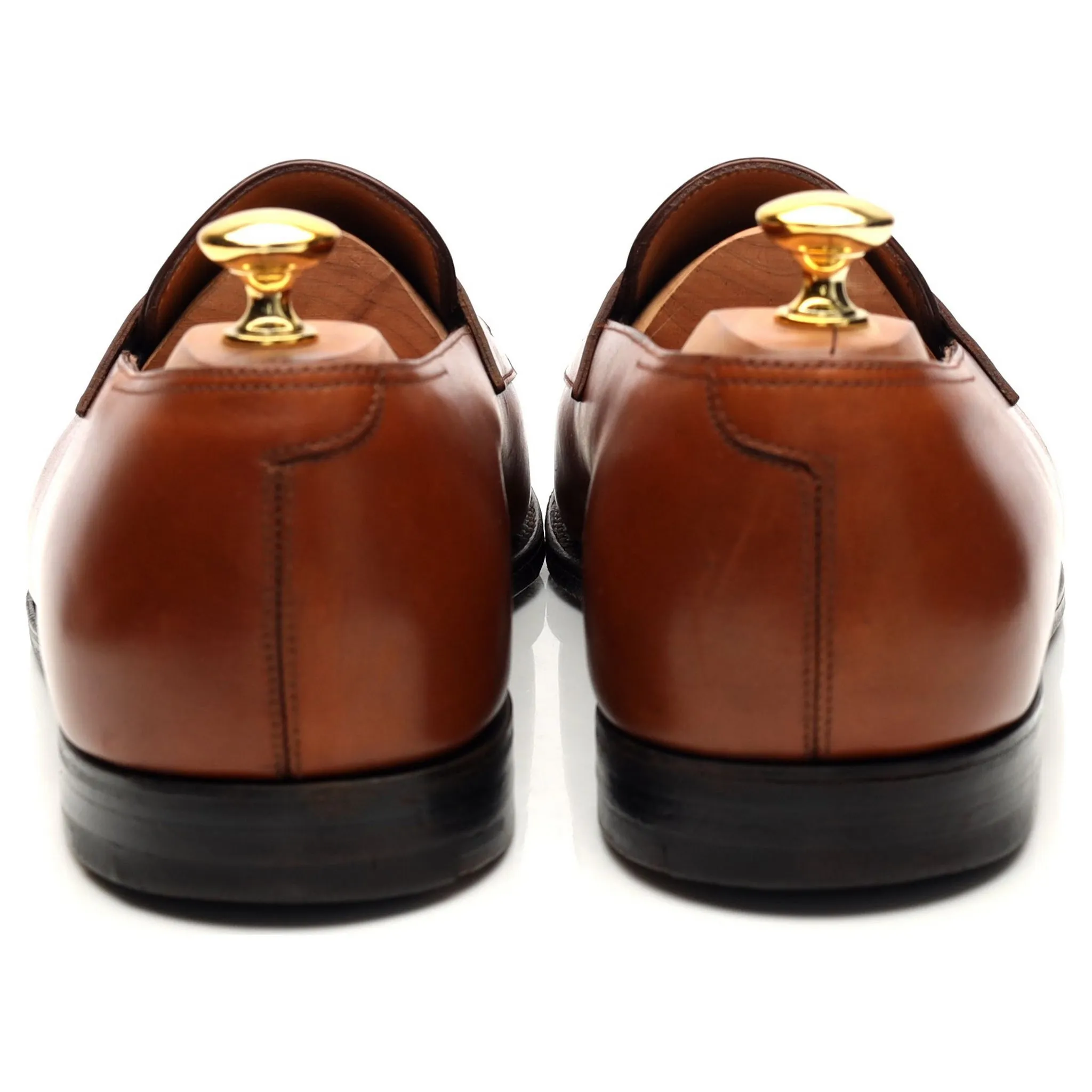 'Lopez' Tan Brown Leather Loafers UK 11 E