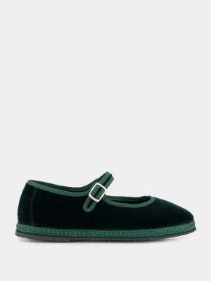 Mary Jane in Green Carnia Velvet