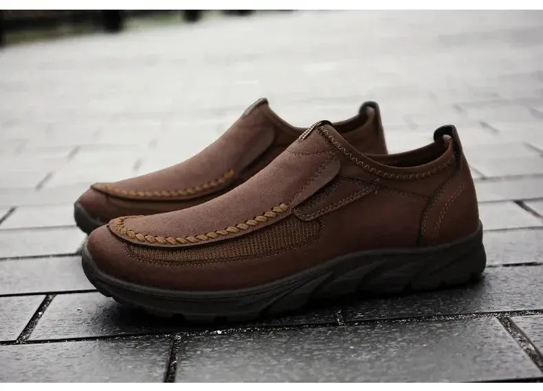 Men Casual Shoes Breathable Loafers Sneakers Fashion Comfortable Flat Handmade Retro Leisure Loafers Shoes Men Shoes