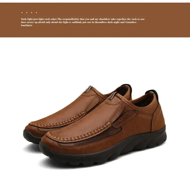 Men Casual Shoes Breathable Loafers Sneakers Fashion Comfortable Flat Handmade Retro Leisure Loafers Shoes Men Shoes