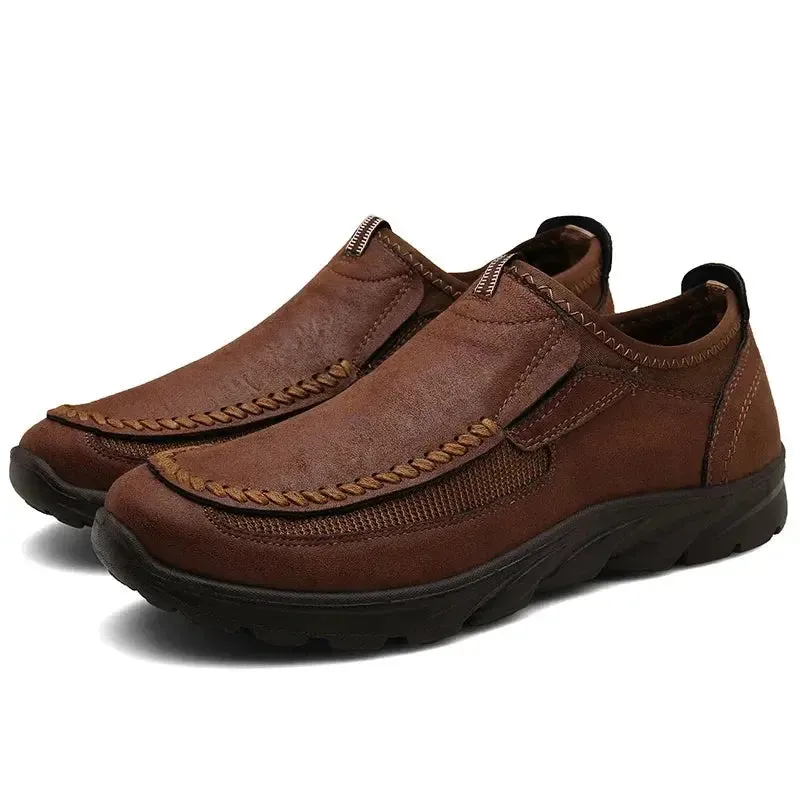 Men Casual Shoes Breathable Loafers Sneakers Fashion Comfortable Flat Handmade Retro Leisure Loafers Shoes Men Shoes