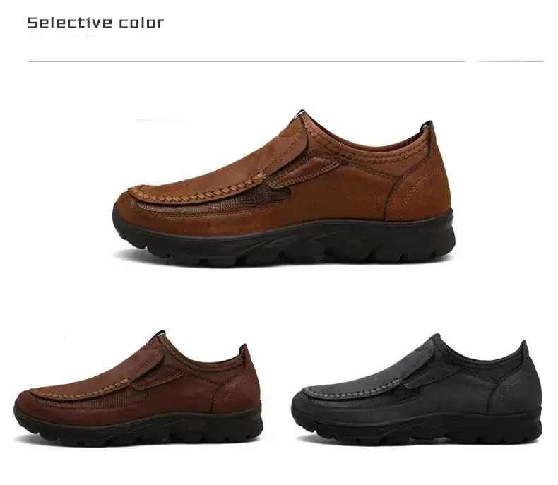Men Casual Shoes Breathable Loafers Sneakers Fashion Comfortable Flat Handmade Retro Leisure Loafers Shoes Men Shoes