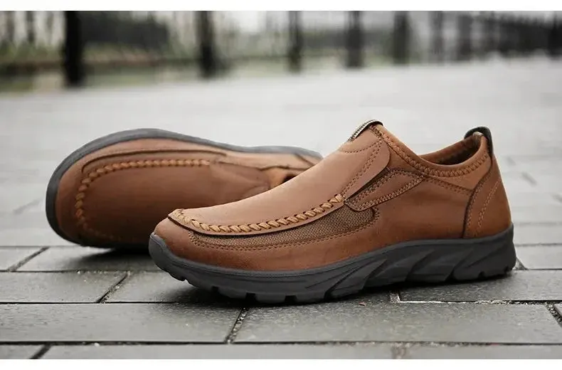 Men Casual Shoes Breathable Loafers Sneakers Fashion Comfortable Flat Handmade Retro Leisure Loafers Shoes Men Shoes