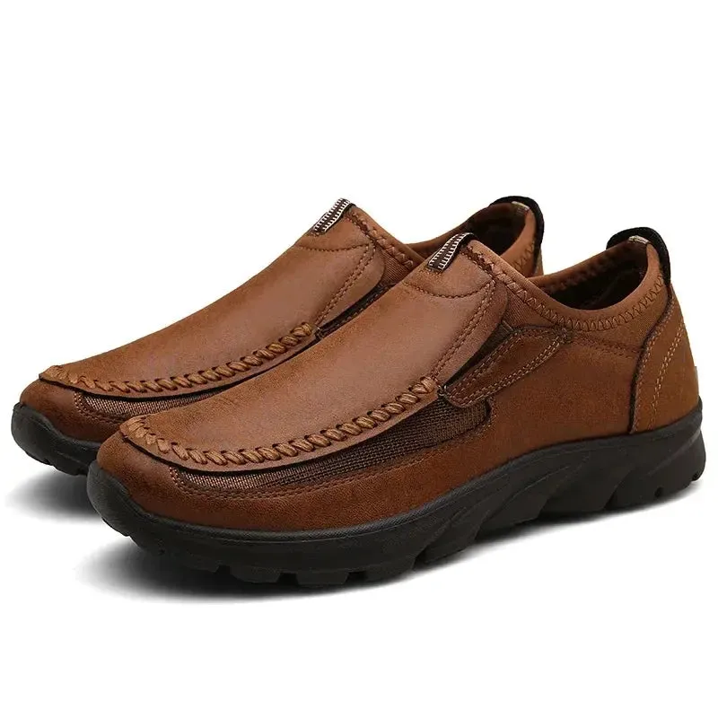 Men Casual Shoes Breathable Loafers Sneakers Fashion Comfortable Flat Handmade Retro Leisure Loafers Shoes Men Shoes