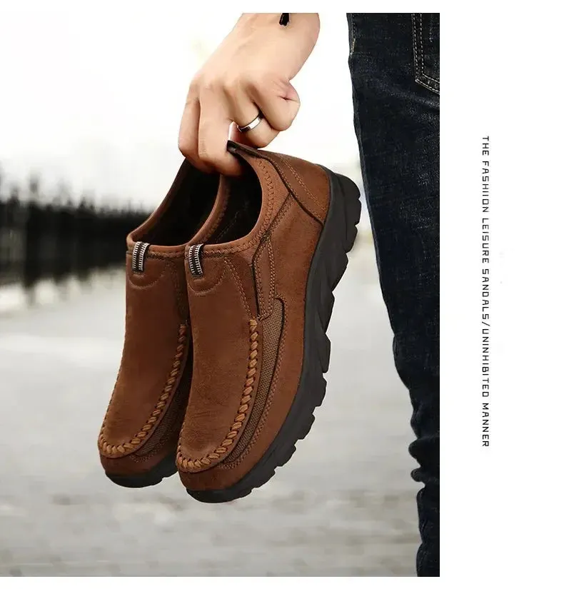 Men Casual Shoes Breathable Loafers Sneakers Fashion Comfortable Flat Handmade Retro Leisure Loafers Shoes Men Shoes