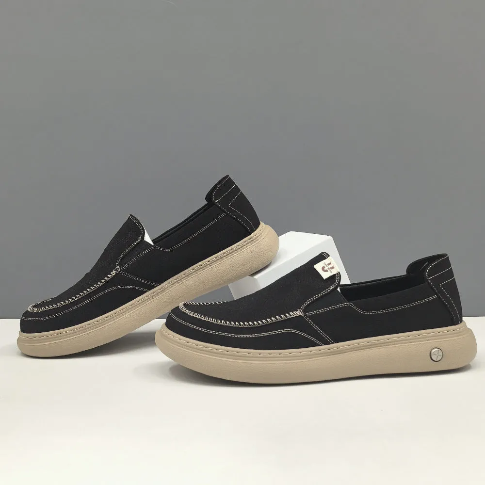 Men Minimalism Breathable Canvas Casual Loafers
