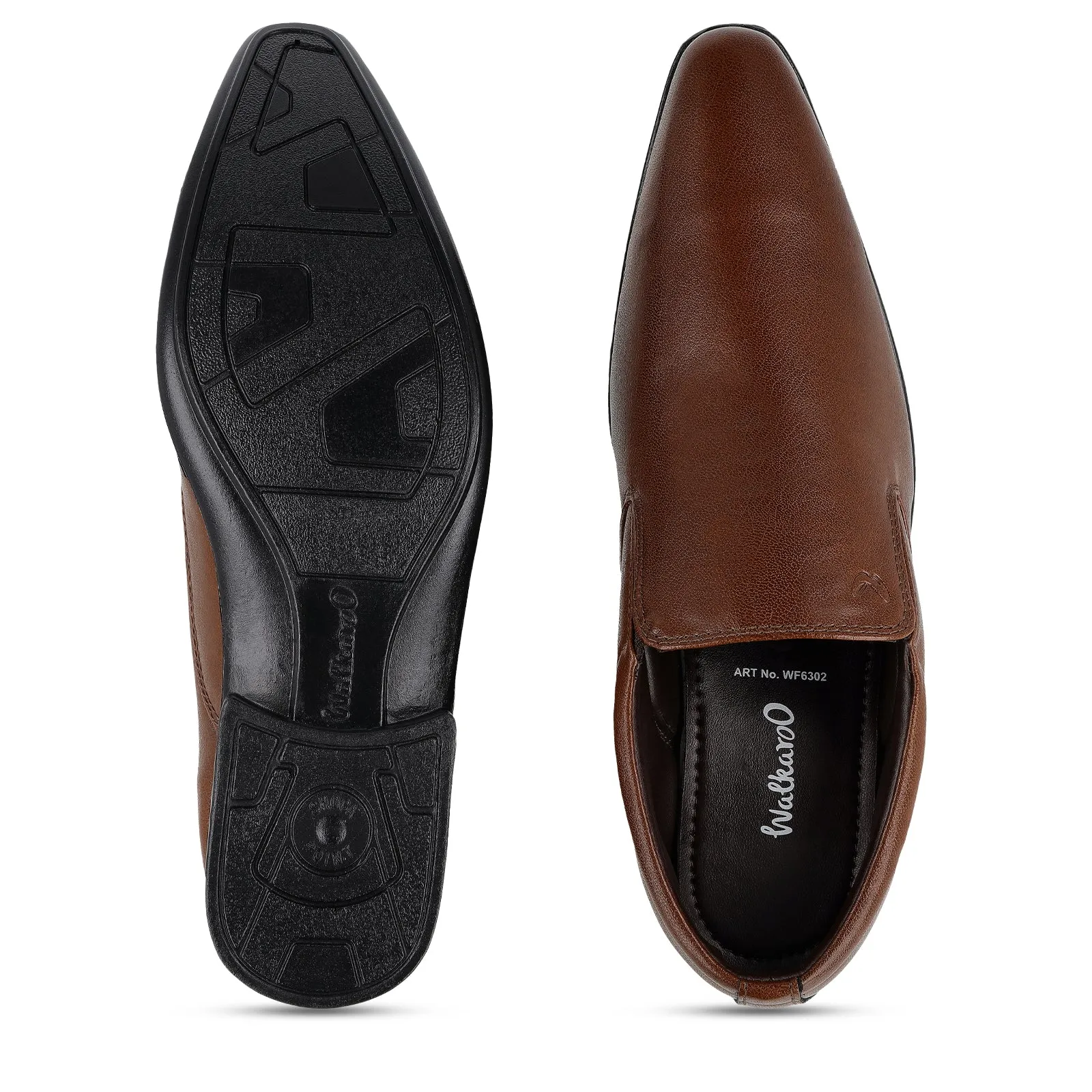 Men's Leather formals loafer Shoes - WF6302 Brown