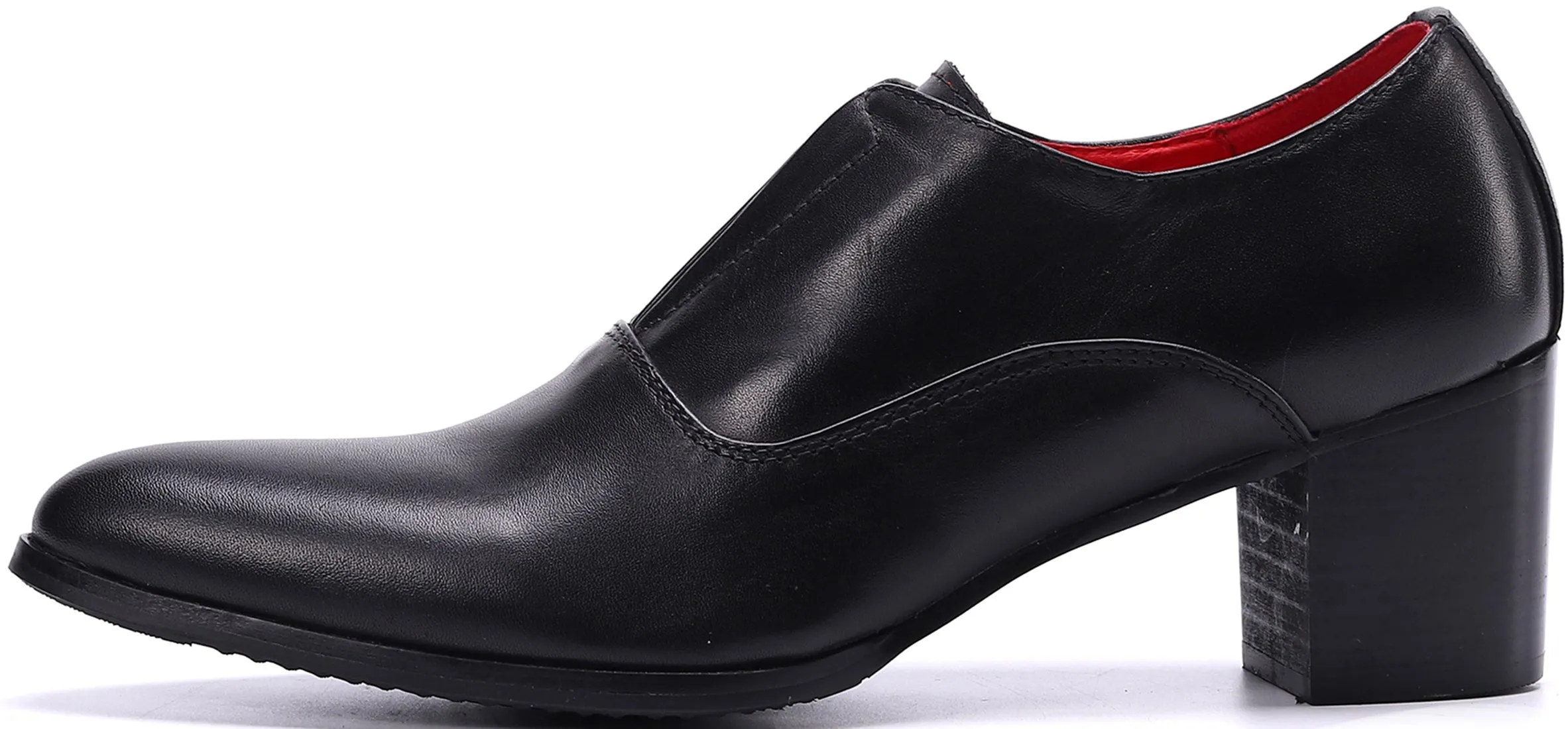 Men's Slip-on Cuban Heel Leather Loafer
