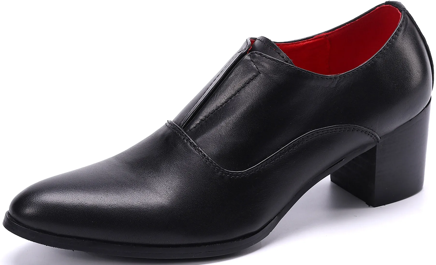 Men's Slip-on Cuban Heel Leather Loafer