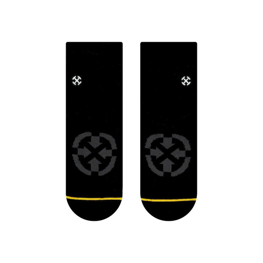 Merge4 Black Repreve and Organic Cotton Quarter Crew Socks