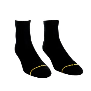 Merge4 Black Repreve and Organic Cotton Quarter Crew Socks