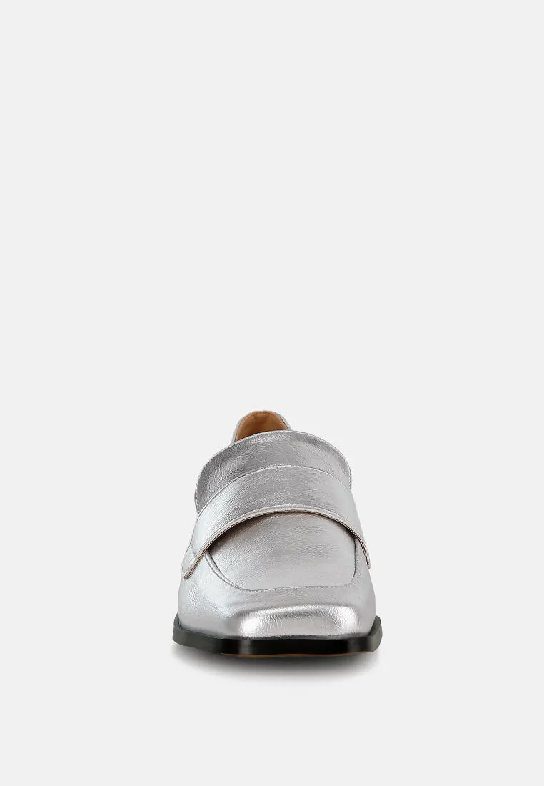 Metallic Penny Loafers By RAG