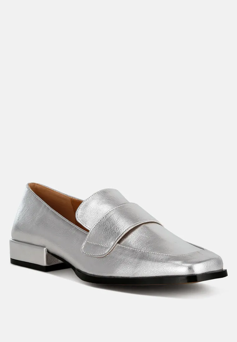 Metallic Penny Loafers By RAG