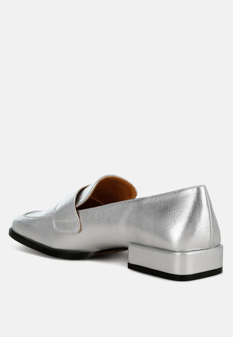Metallic Penny Loafers By RAG