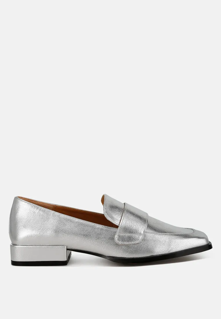 Metallic Penny Loafers By RAG
