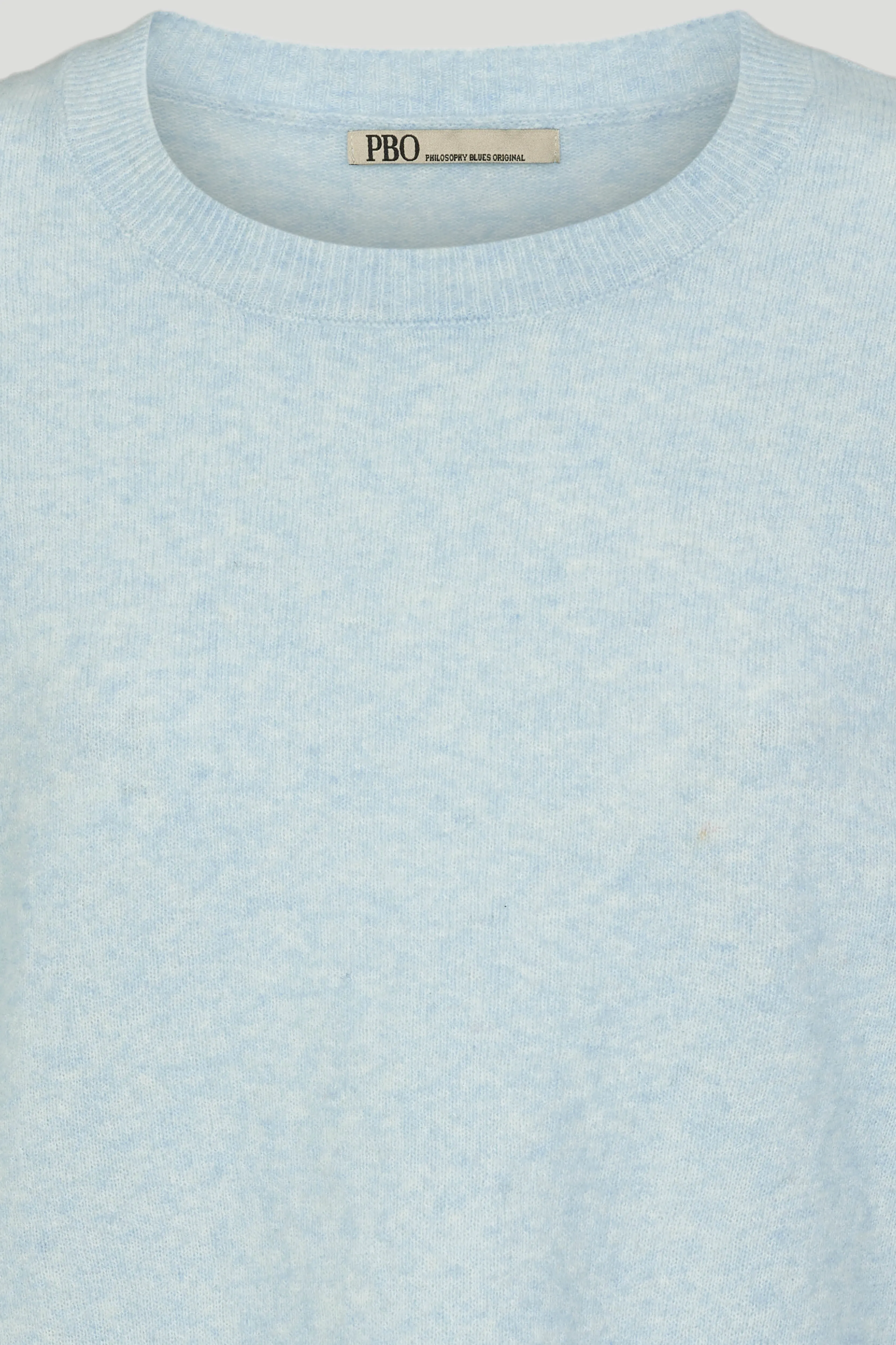 Montero striktrøje - Light blue melange