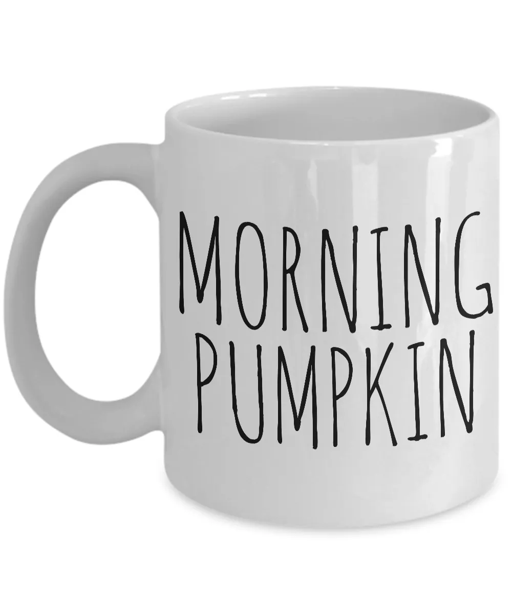Mornin Pumpkin Mug Cute Ceramic Good Morning Coffee Cup Fall Gifts