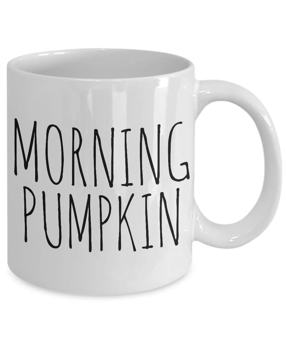 Mornin Pumpkin Mug Cute Ceramic Good Morning Coffee Cup Fall Gifts