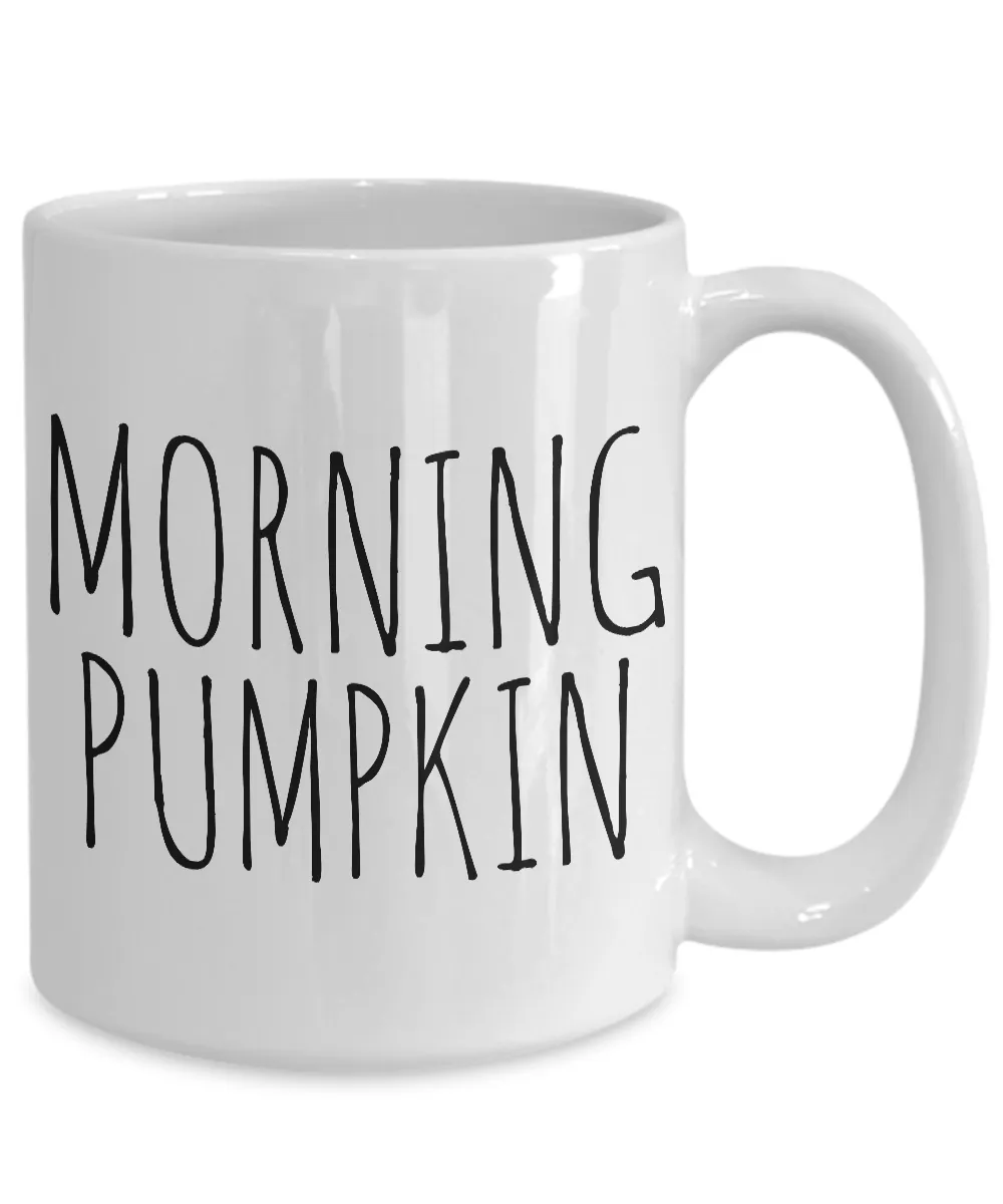 Mornin Pumpkin Mug Cute Ceramic Good Morning Coffee Cup Fall Gifts