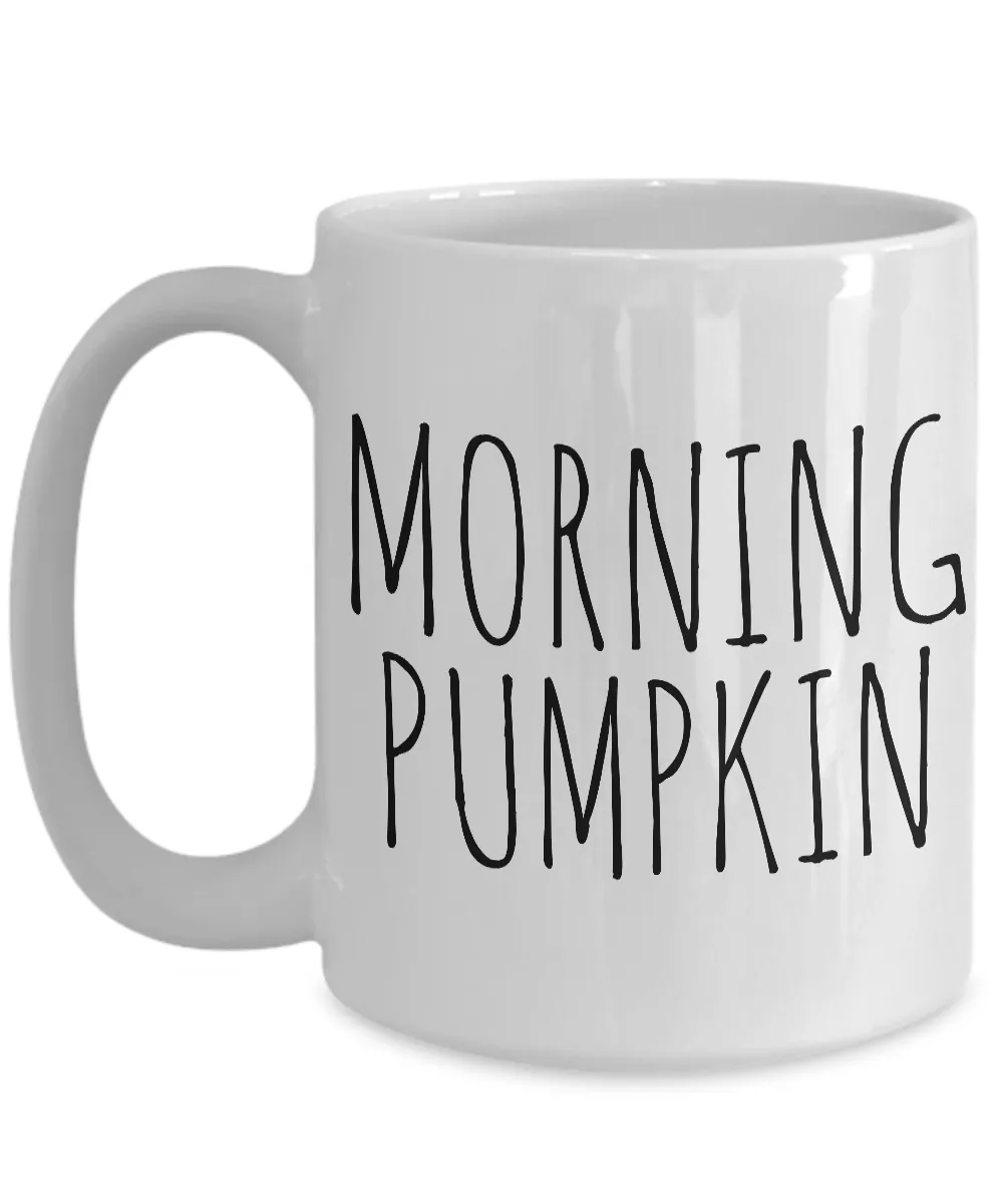 Mornin Pumpkin Mug Cute Ceramic Good Morning Coffee Cup Fall Gifts