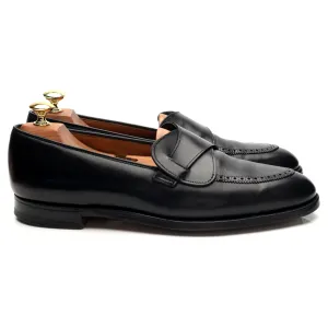 New & Lingwood Black Leather Butterfly Loafers UK 8.5 E