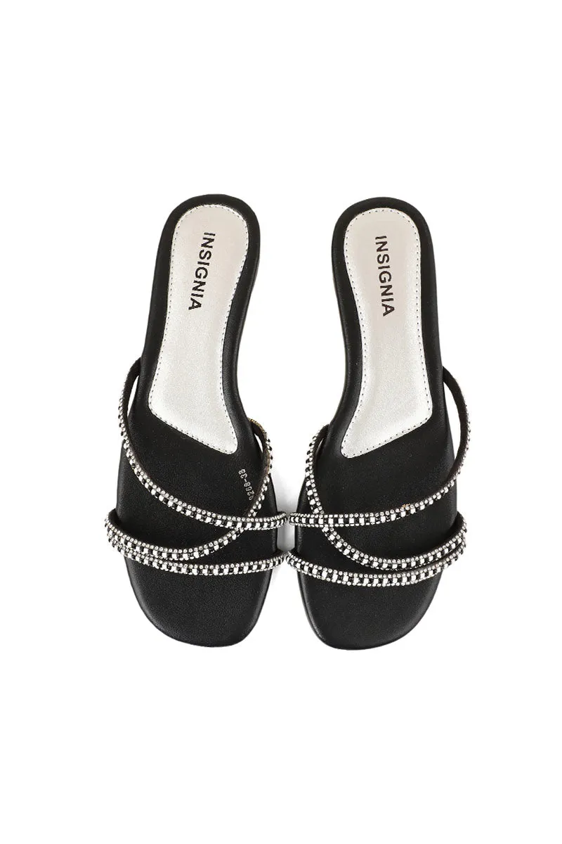 Party Wear Slip On I29268-Black