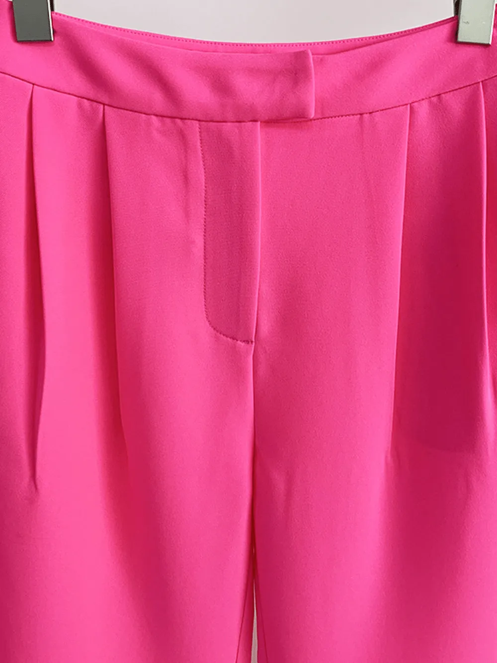 Pink 2 Piece Peak Lapel Single Breasted Slim Fit Women's Suit