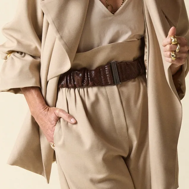 Pleat Pant Sand