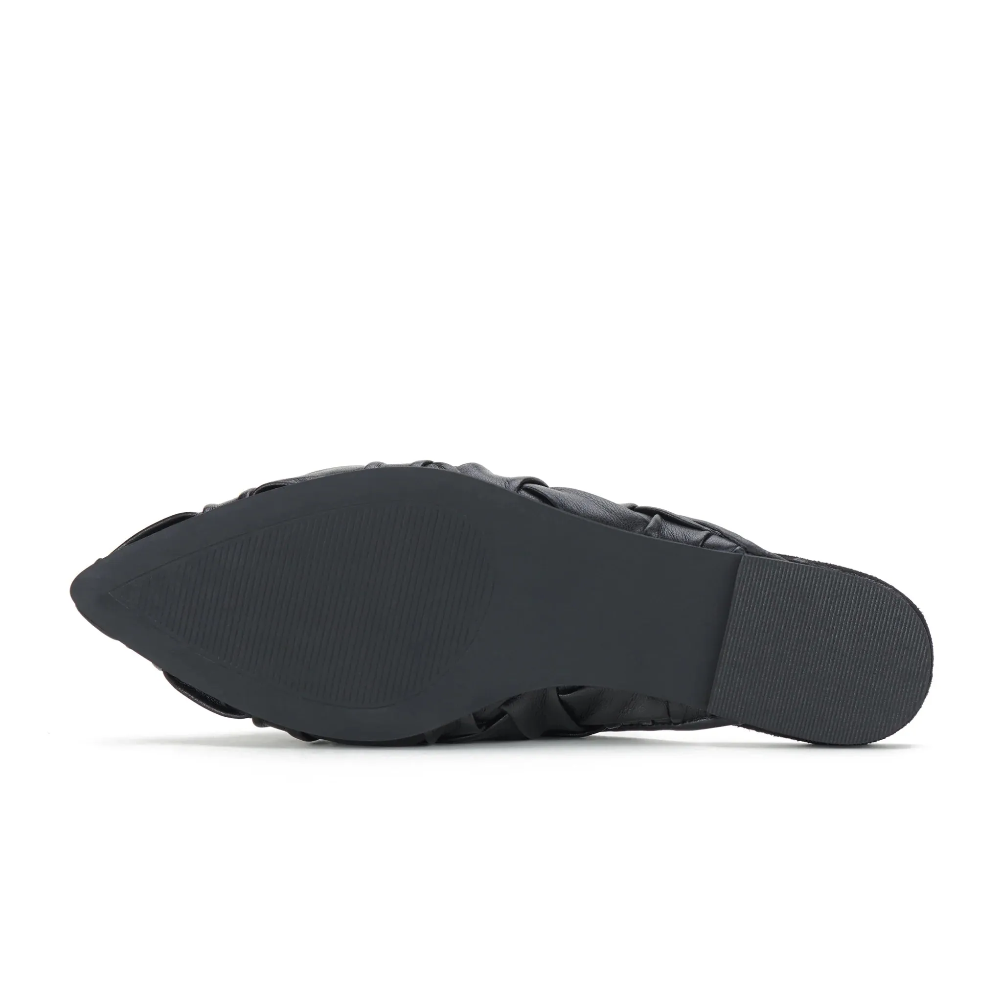 Pointed Mule - Soft Woven Black