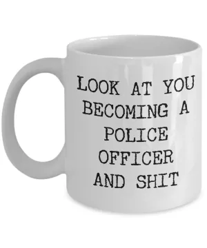 Police Academy Graduation Party Gifts Police Officer Graduate New Police Officer Police Academy Graduation Gifts, Police Academy Graduation Police Officer Graduate New Police Officer Mug Funny Coffee Cup