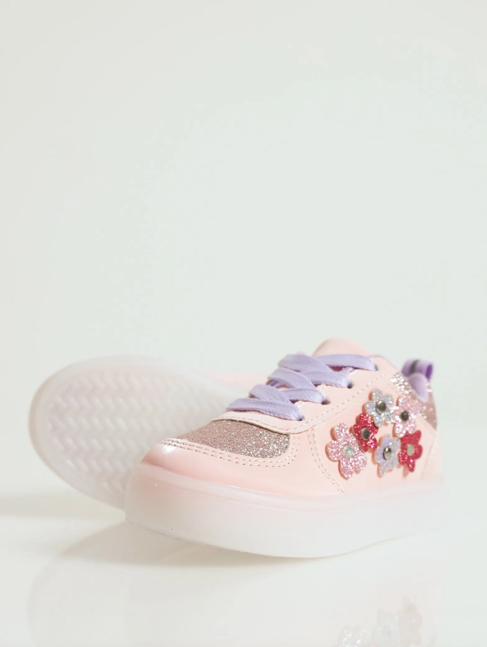 Pre-Girls Flower Light-Up Sneaker - Pink