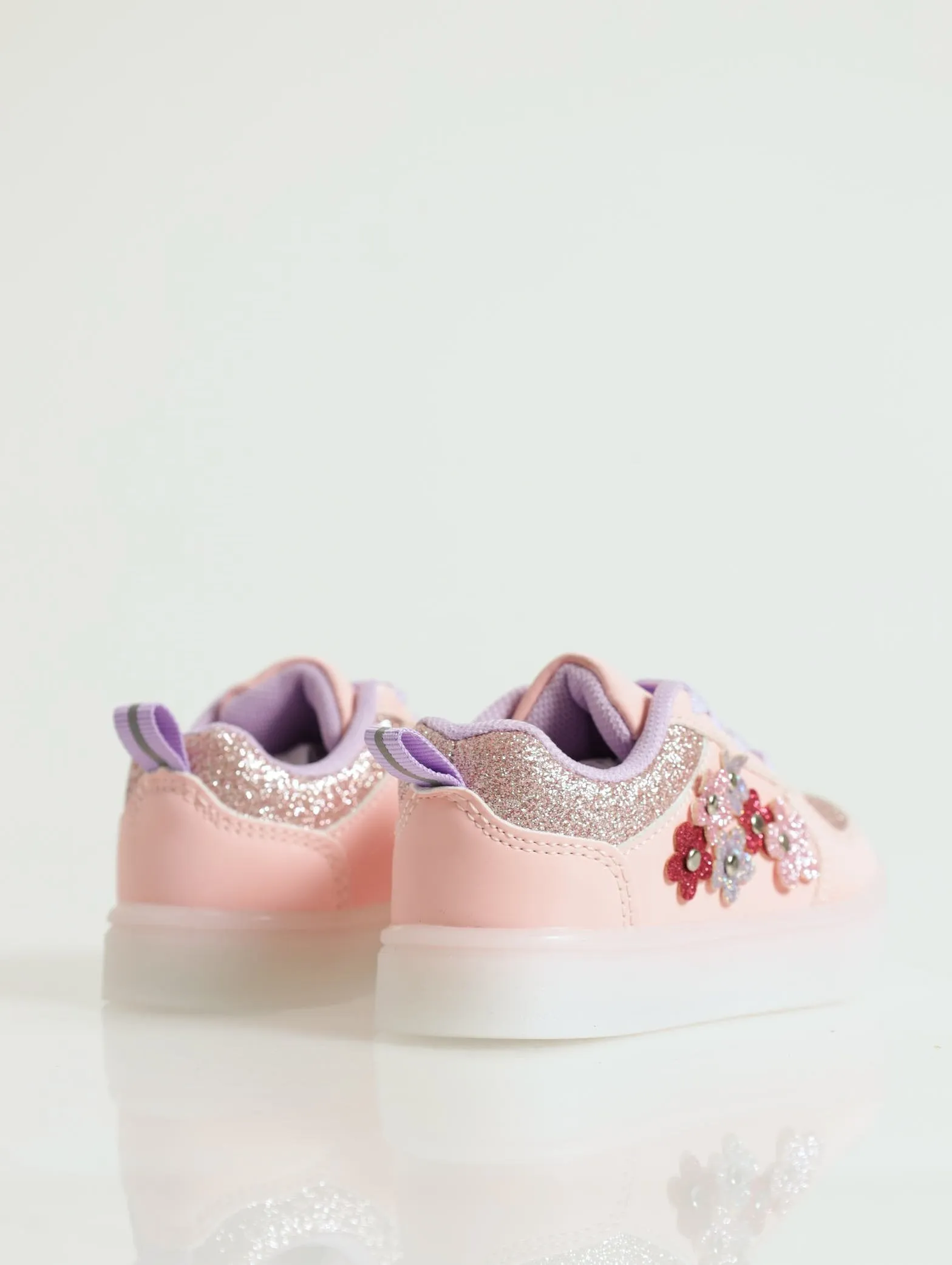 Pre-Girls Flower Light-Up Sneaker - Pink