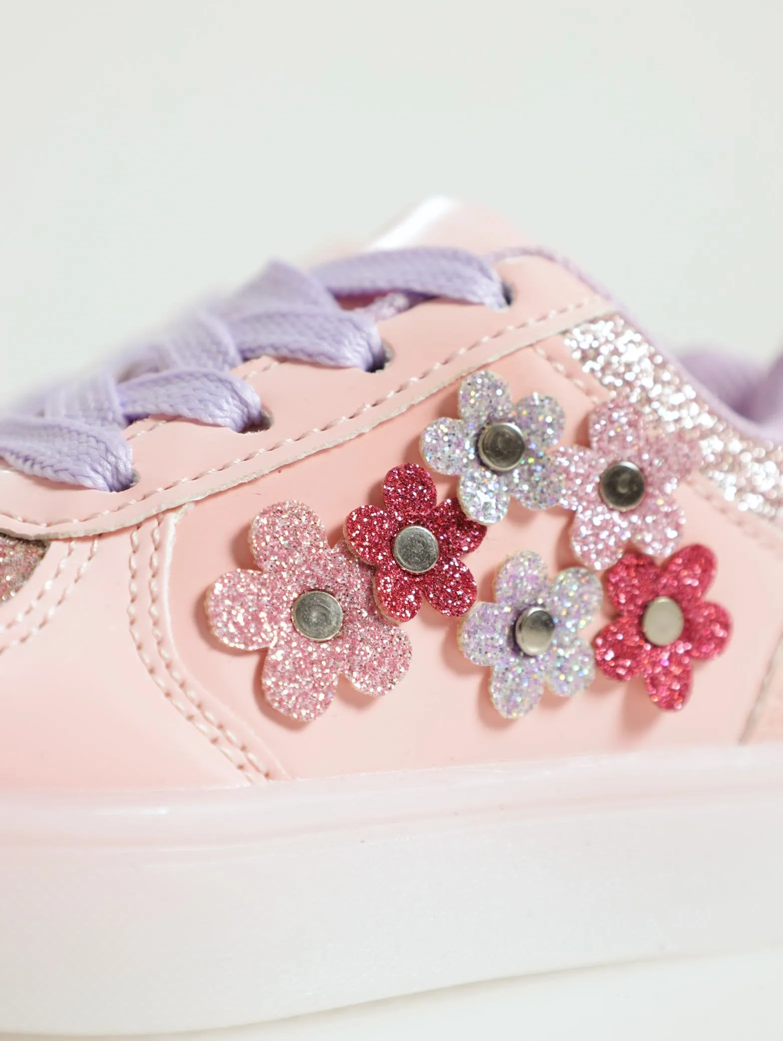 Pre-Girls Flower Light-Up Sneaker - Pink
