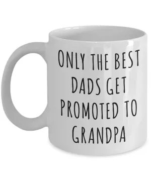 Promoted to Grandpa Father's Day Mug Baby Announcement New Grandpa Coffee Cup Dad Gift Pregnancy Reveal First Time Grandpa