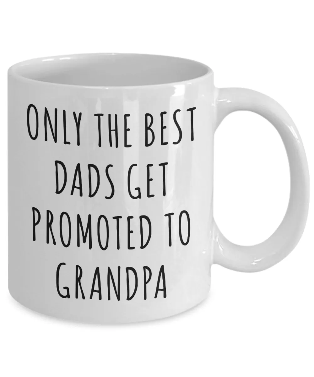Promoted to Grandpa Father's Day Mug Baby Announcement New Grandpa Coffee Cup Dad Gift Pregnancy Reveal First Time Grandpa