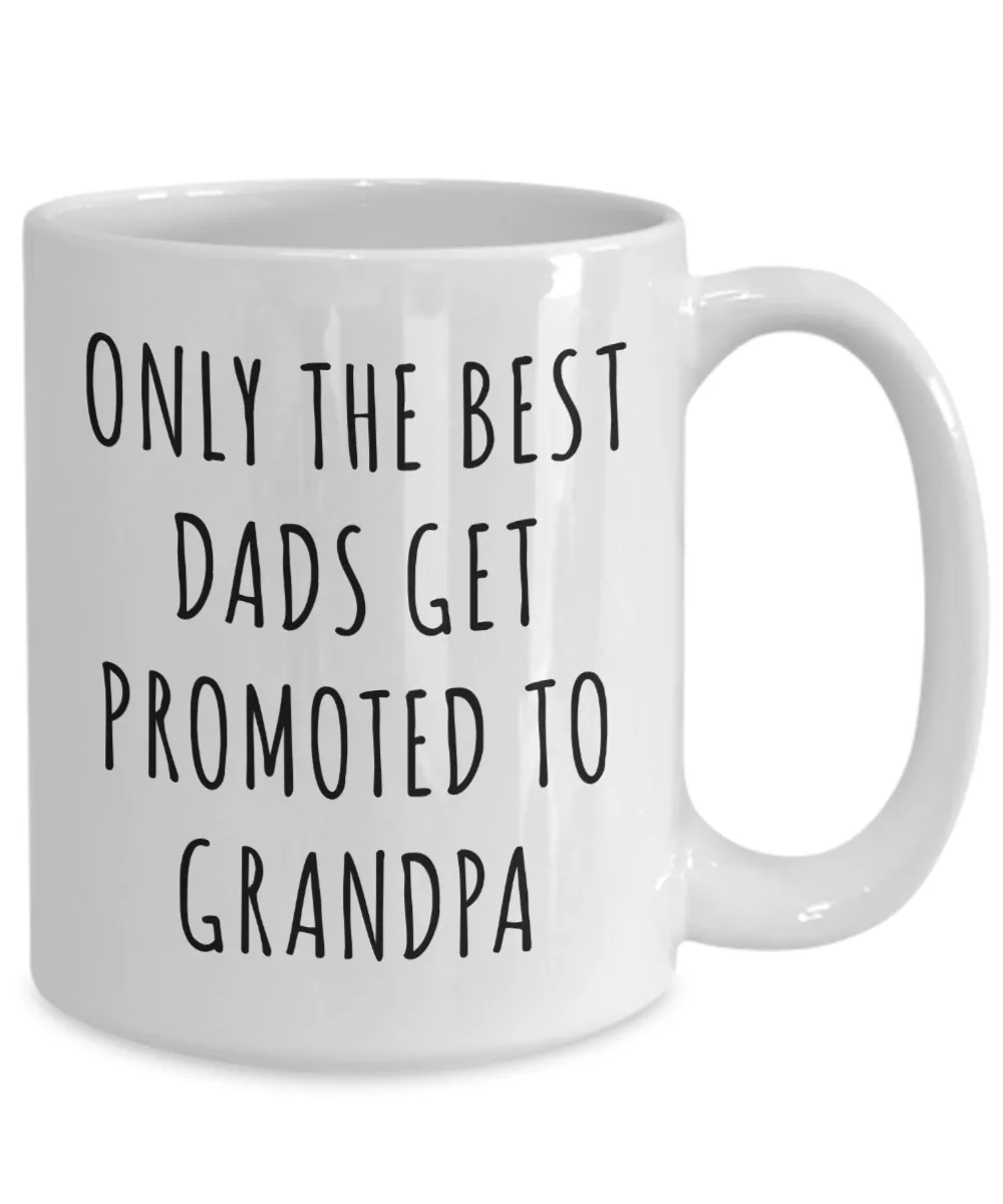 Promoted to Grandpa Father's Day Mug Baby Announcement New Grandpa Coffee Cup Dad Gift Pregnancy Reveal First Time Grandpa