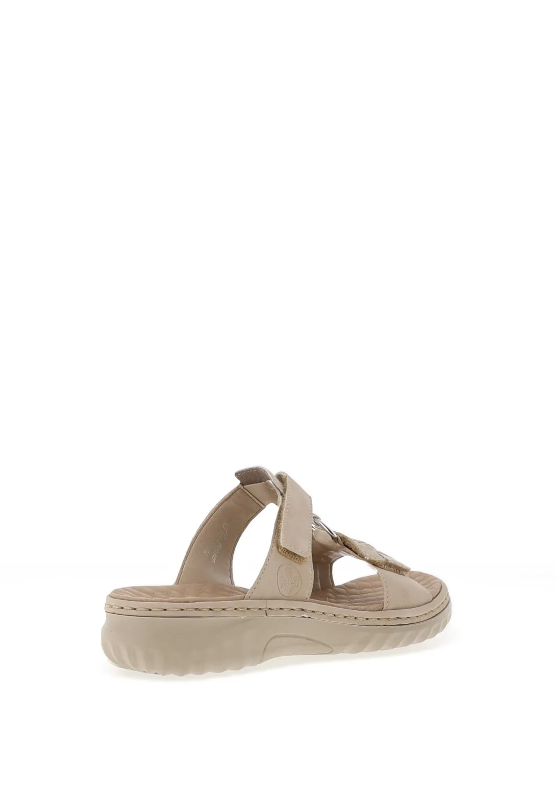 Rieker Womens T Bar Mule Sandals, Beige