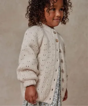Rylee and Cru Tulip Sweater Cardigan in Natural : Size 2/3 to 10/12 Years