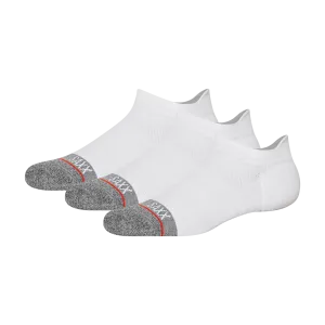 Saxx Mens Whole Package 3-Pack Low Show Socks -White