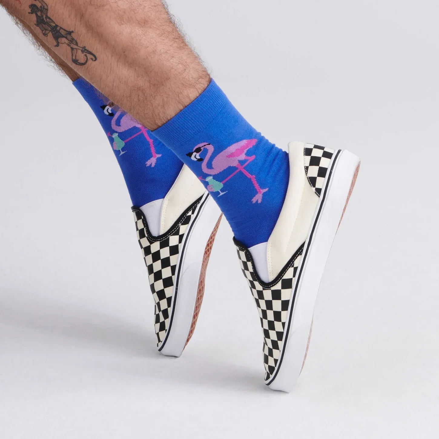 Saxx Mens Whole Package Crew Socks - Flocktail/Blue