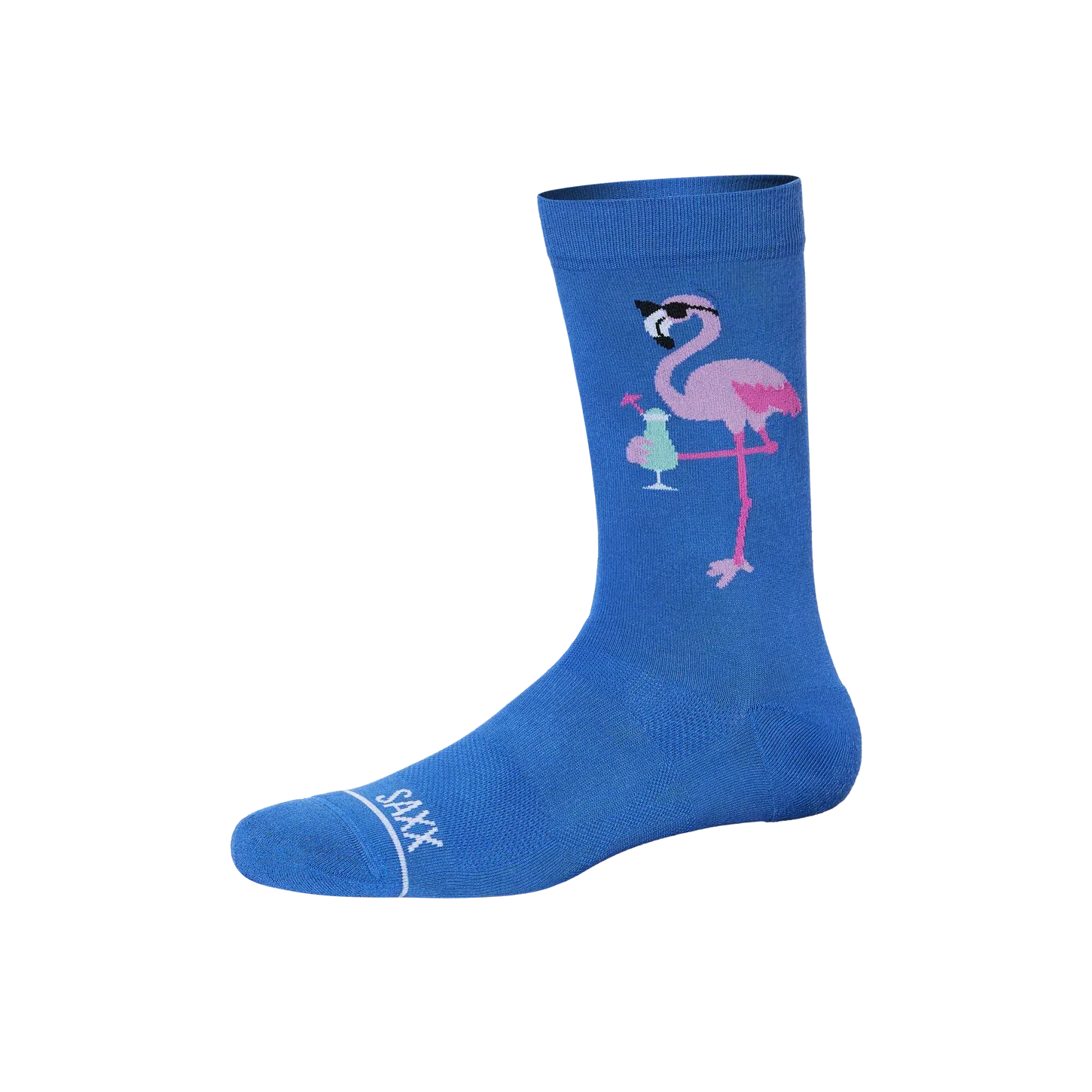 Saxx Mens Whole Package Crew Socks - Flocktail/Blue