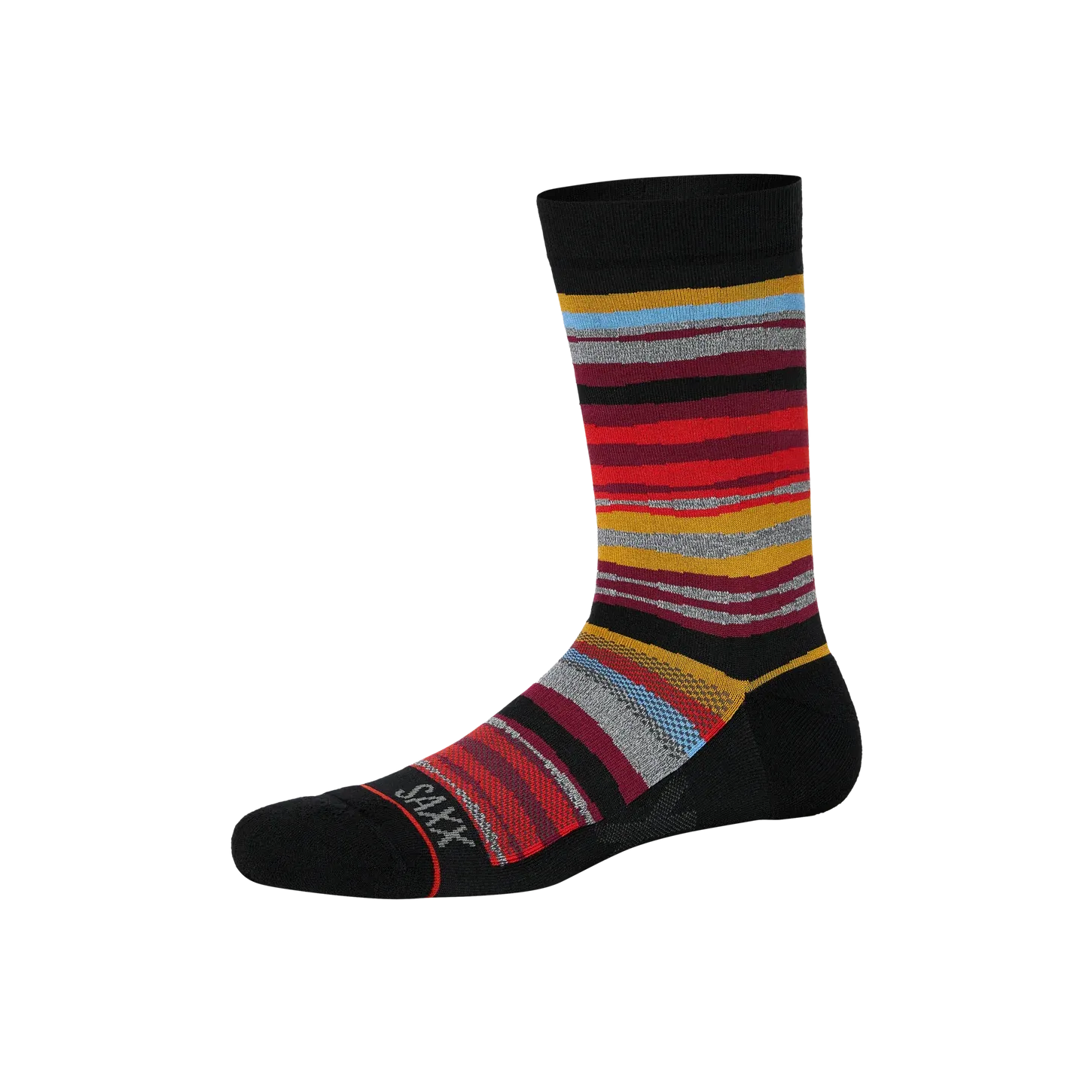 Saxx Mens Whole Package Crew Socks - Hot Stuff Stripe/Multi