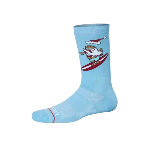 Saxx Mens Whole Package Crew Socks - Surfs Up/Sky Blue Heather