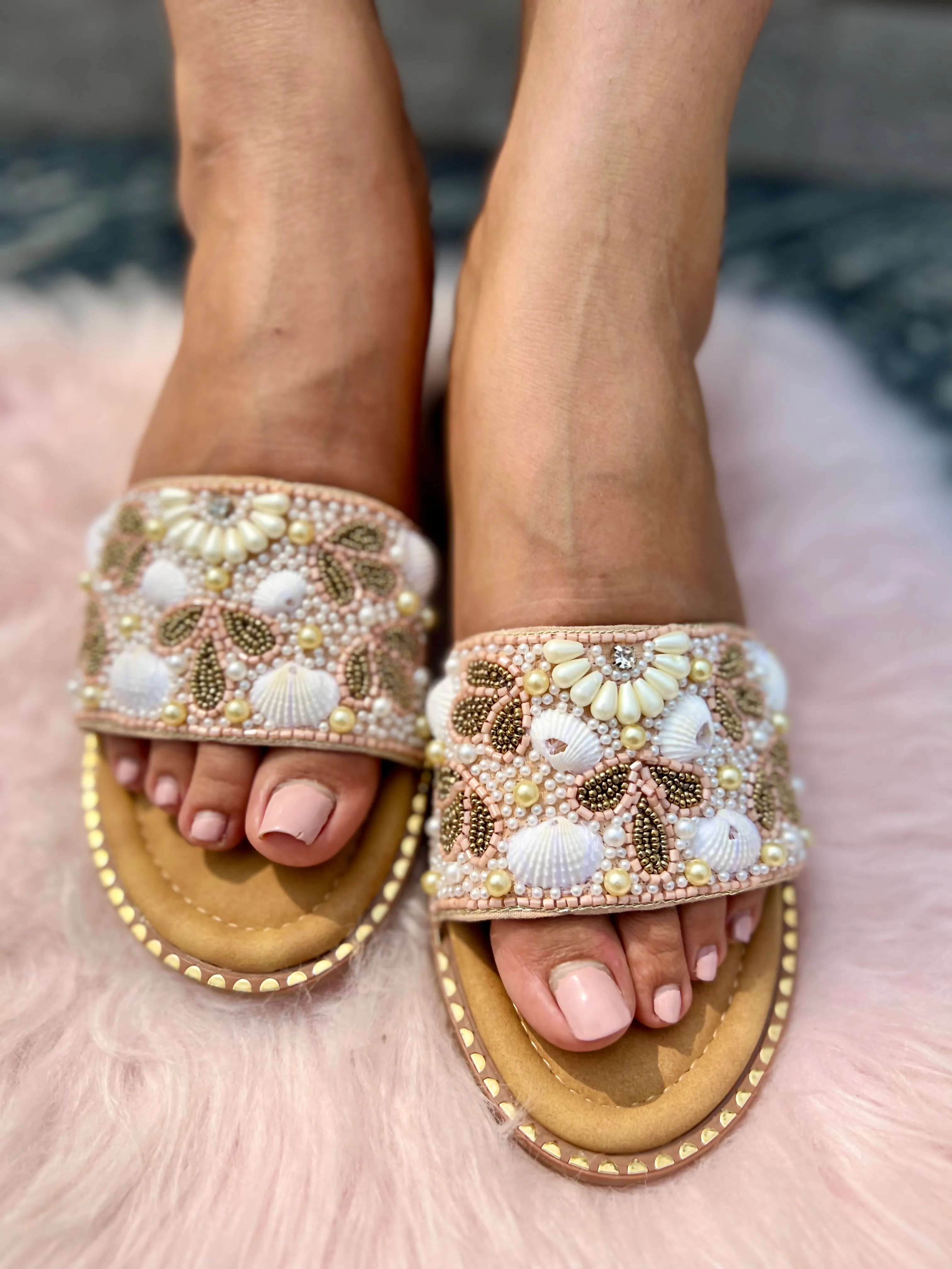 Seashell Serenade – Embellished Sliders