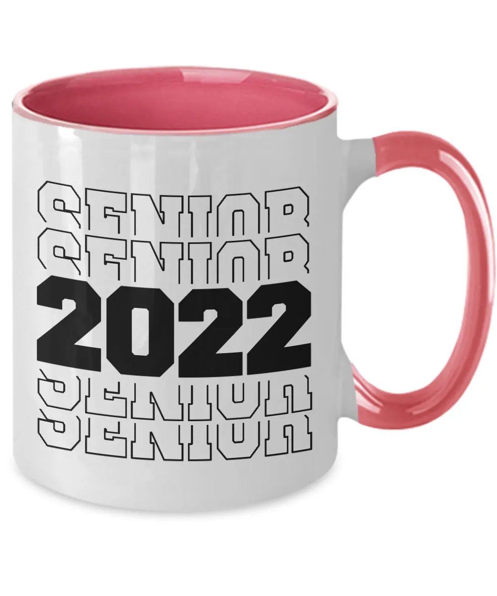 Senior 2022 Mug Two-Tone Coffee Cup Funny Gift