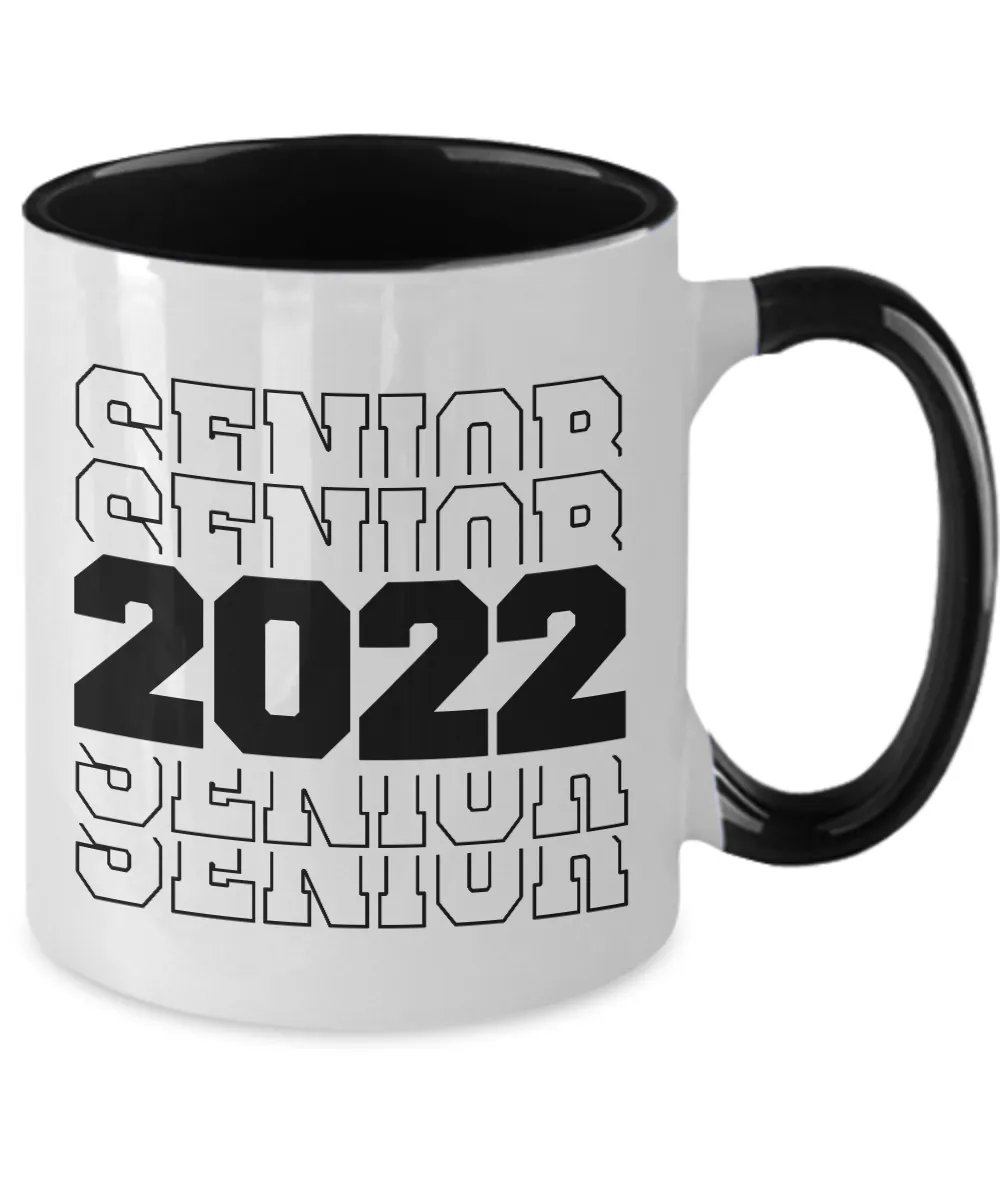 Senior 2022 Mug Two-Tone Coffee Cup Funny Gift
